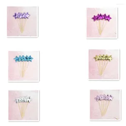 Party Decoration Five Pointed Star Birthday Card Insertion