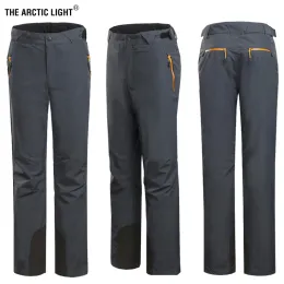 Poles The Arctic Light Men Ski Pants 러시아 점프 두꺼운 따뜻한 바람 방전 플라이 라이너 제거 가능한 야외 하이킹 바지 겨울