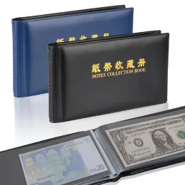 Album 60pocket/30 sidor Collection Pockets Banknote Money Collection Album For Collector Gift Money Coin Creative Protective Bag