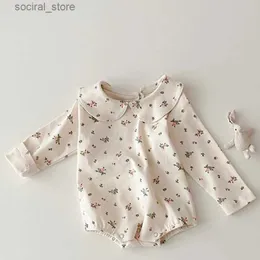 Rompers Newborn Baby Bodysuit Girl Fashion Floral Bodysuit Детский городок Dot Peter Pan Колчание хлопковые комбинезон