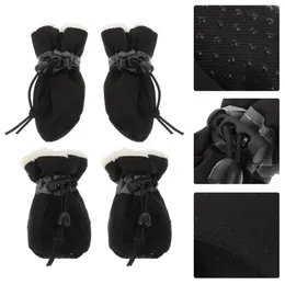 Dog Apparel 4 Pcs Pet Shoe Covers Reflective Shoes Fashion Snowshoes Velvet Outdoor Footwear