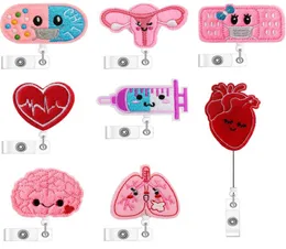 Other Office School Supplies L Felt Nurse Badge Reel Retractable Holder Nursing Name Clip Brain Heart Lung Id Decorative Wi Homefa3674697