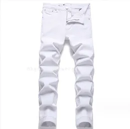 Herren Jeans Am Slim Fit Stretch handgefertigtes Handgefertigter Wattebombenbomben gedruckte gedruckte gedruckte Mode Männer European American Street Jeans