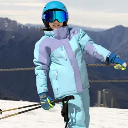 POLI Snow Snowboard Giacca Snowboard Bambini con cappuccio impermeabile Sport caldo per bambini per esterni per bambini da sci da sci da camicia da pelo per cappotti per esterni.