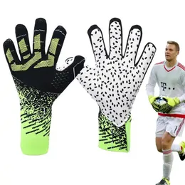 Torhüterhandschuhe professioneller Fußball -Torwart Fußball mit Antislip Latex Palm Grips für Erwachsene und Kind 240318