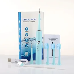 2024 Home Calculus Remover Dental Scaling Electric Sonic Smoke Stains Tartar Plaque Teeth Whitening Dental - for Home Dental Calculus - for