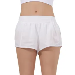 Lu Lulemon Shorts Hot Athletic Womens Yoga Pants Elastic Waistband Running Shorts Pocchi