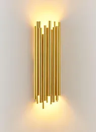 Postmoderne goldene Wandleuchte, zeitgenössische Wand-Nachttischlampen, Wohnzimmer, LED-Metallgold-Wandleuchten für Zuhause el6036798