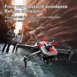 KBDFA K6 Max Drone Engel Kaçınma Geniş Açılı Optik Akış RC Helikopter Üç Kamera Profesyonel Katlanabilir Quadcopter Oyuncakları