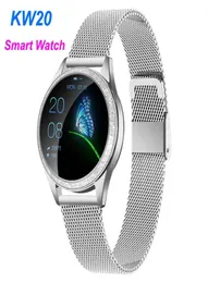 KW20 Women Smart Watch Tętar tętno IP68 Wodoodporny krokometr Bluetooth Smartwatch Kobietowa bransoletka fitness dla Huawei Android IOS2892668