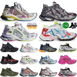 Designer Track Runners Sneakers 7.0 7.5 Balengiagas Freizeitkleidschuhe Plattform Brand Graffiti Schwarze Dekonstruktion Frauen Männer Trainer Pink Foam Runner 7 Tess S.Gomma