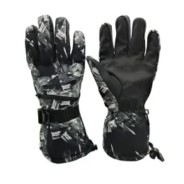 Handschuhe Winter Skihandschuhe warmes und wasserdichtes Fleece -Gefüge Männer Frauen Snowboard -Skihandschuhe 3Finger Touchscries Ski Reiten