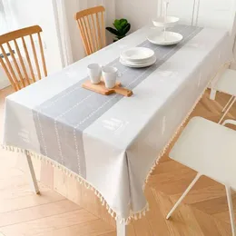 Taça de mesa jardim nórdico impermeabilizada água quadrada longa toalha de mesa Fringe