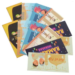 Embrulho de presente 12pcs Eid Mubarak envelopes Festival tema dinheiro em dinheiro misto estilo