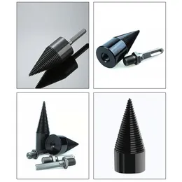 Wood Splitter Cone For Electric Drills 2-Pack Firewood Log Splitter Drill Bits - 45mm & 32mm Wood Splitting Cones Electric Drill Attachments