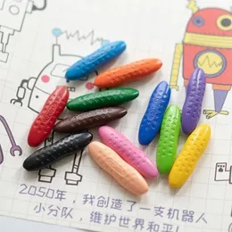 24/12pcs Mãos limpas Crianças Crayons de amendoim Pintura lavável lavável e não tóxica Solúvel em água Solúvel Stick Kids Presente 240329