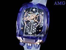Bugatti Chiron W16 Automatyczne kryształowe zegarek zegarek turbillon luksusowe zegarki Tonneau Designer zegarek na rękę