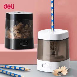 شحذات Deli Electric Automatic Pencil Sharpener ثقيلة 3 أوضاع قابلة للتعديل في الفصول الدراسية المراوغة للطلاب أطفال