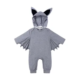 Nyfödda kläder Halloween Carnival Party Costumes Baby Jumpsuits Full Sleeve Bat Long-Sleeved Onesies 2st kläder Set 3 6 9 12m