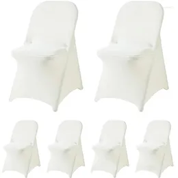 Pokrywa krzesła 6pcs Universal Folding na przyjęcie weselne Bankiet Spandex Jadalnia Elastyczne wyposażone okniarki
