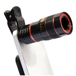 Mini -tele -telefonlins 8x/12x Optisk zoom passar för de flesta typer av telefoner för resefotografering Jakt Camping Outdoor Tools