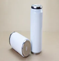 DIY Сублимация 15 унций Cola CAN с 2 типами крышки 450 мл белой из нержавеющей стали может двойной слой изолированные вакуумные бутылки с водой C8461117