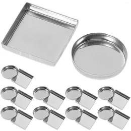 Garrafas de armazenamento 30 PCs redondo placa de alumínio Make Up Palette Pan vazio para sombra de metal de sombras