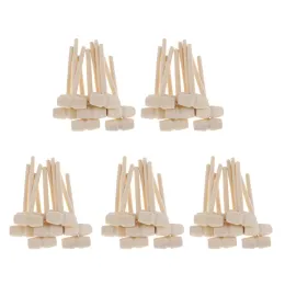 Basteln 20/50/100 PCs Mini Holz Hammer Holzhälfte für Meeresfrüchte Hummer Crab Leder Handwerk Schmuck Handwerk Holzhandwerk Holzhandwerk Werkzeuge