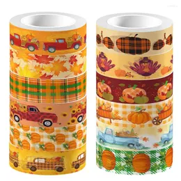 Party Decoration Halloween Paper Tapes Holiday Decor Pumpkin Mönster Tripes Masking Stickers Scrapbooking Events Diy Package Supplies