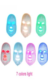 LM012 White 7 Light PDT PON LED FACIAL MASK Hudföryngring Face Beauty Porejuvenation Home Use9868802