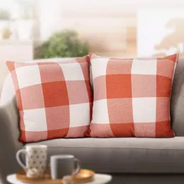 Pillow CANIRICA Summer Decoration Plaid Covers 18x18 In Cover Decorative Throw For Sofa Living Room 45 45cm