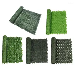 Fiori decorativi Artificial Ivy Fence Screening Privacy Pannello verde rotolo con siepe finta per la decorazione di balconi domestici