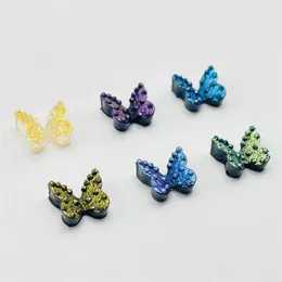 New Japanese Style Butterfly Nail Art Jewelry Light Luxury Style Glitter 3D Resin Flat Bottom Butterfly Nail DIY Jewelry