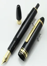M Famous Fountain Pen Pen Black Resin 149 Turnando Botty Bottle Ink White Solitaire Classique Office Writing canetas com série número3759078