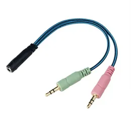 3.5mm Headphone Splitter Audio Aux Cable for G2000 G9000 Gaming Headset Jack 3.5mm Splitter Adapter for PC Computer Laptop PS4