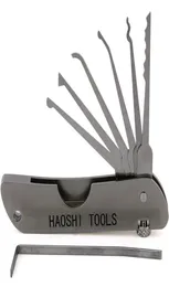 Haoshi Jackknife Lock Picking Set 휴대용 멀티 툴 픽 세트 주머니 키 체인 잠금 픽 픽 5876243