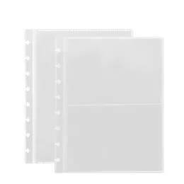 Spine 25pcs/lotto PP trasparente sacche di plastica per foro di funghi Notebook per il supporto per documenti a foglia libera Informazioni