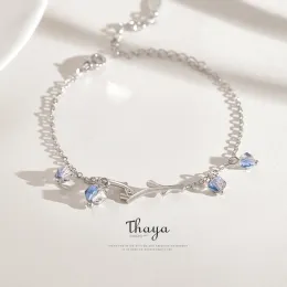 أساور سوار الغابة Thaya Twilight Symphony Crystal S925 Silver Fashion Charm Bracelets for Women Original Design Jewelry Gift