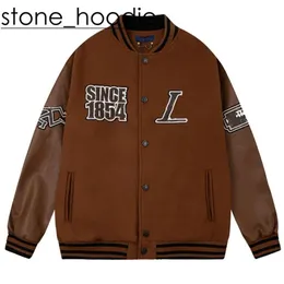 Louies Vuttion Mens Jacket Designer Baseball Jacket Luxury Vintage Jacket Retter Embroidery Louies Women Loose Cauts Graffitir Vuttion Jacket 3183