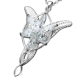 Halsketten 925 Sterling Silber Lotr Arwen Evenstar Anhänger Halskette Der Herr des Hobbit Elf Prinzessin Mode Frauen Halskette Juwely Fan Geschenk