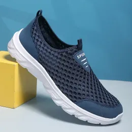 Zapatillas deportivas de malla transpirable para hombre, Zapatos informales ligeros para caminar, mocasines sin cordones para conducir, novedad de 2023