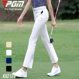 Calças de golfe impermeabilizadas da PGM Mulheres se encaixam nas calças elásticas e elásticas e elásticas femininas de bolso de bolso de zíper respirável 240401