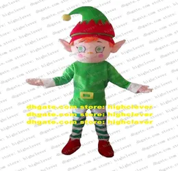 Elfo natalizio mascotte spirituale costume da cartone animato per le prestazioni di intrattenimento di cartone animato per adulti segnano l'occasione ZX11485360601