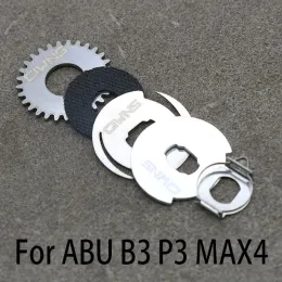 Rullar fiskhjul ombyggnadsbeslag vatten dropphjul lossningslarm för Abu B3 P3 Max4 Drag Clicker