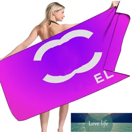 Üst tuhaf süper yumuşak dokunmatik banyo havlu unisex spor hızlı kuru plaj havlular mektup baskılı polyester brokar bezleri toptan