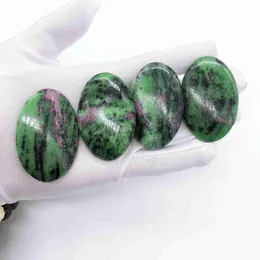 Массажные камни камни 55 -мм натуральный рубин Ziosite Hot Compress Massage Palm Stone Crystal Energy Energy Reiki Healing Toy Dec
