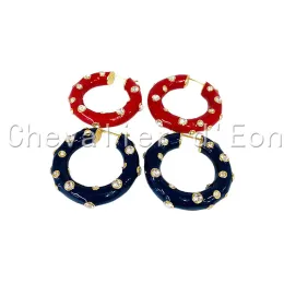 Earrings Chevalier d'Eon Fashion Rhinestone Crystal Circle Geometric Round Hoop Earrings For Women Accessories Retro Party Jewelry