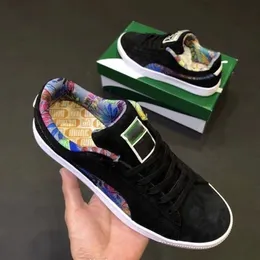 Mens Designer Suedes Xlargesy Black Graffiti Running Shoes Womens Low Top Board Shoes Faithers Outdoor Disual Sineakers Size 36-45