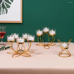 Candele 1pc Cangolare mentale Cangolare Ironcandlestick per romantico Cena a lume di candela, moderna decorazione della camera da letto