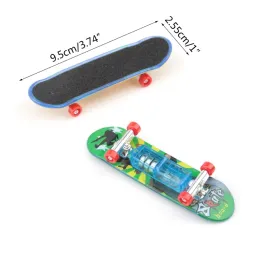 2pcs LED LIGHT LIGHT LIGHT MINI ALLOY FOUNTH SKATEBORD Professional Finger Skateboard 지판 지판 스크럽 핑거 보드 아이 빛나는 장난감